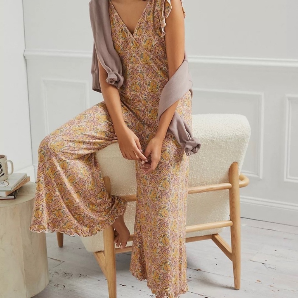Anthropologie Matilda Wide Legged Jumpsuit